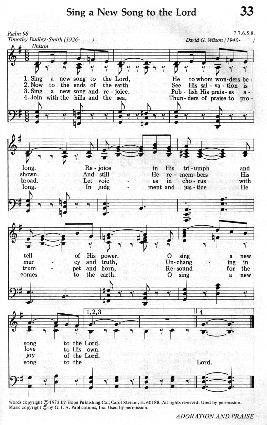 033.Sing a New Song to the Lord-695HYMN