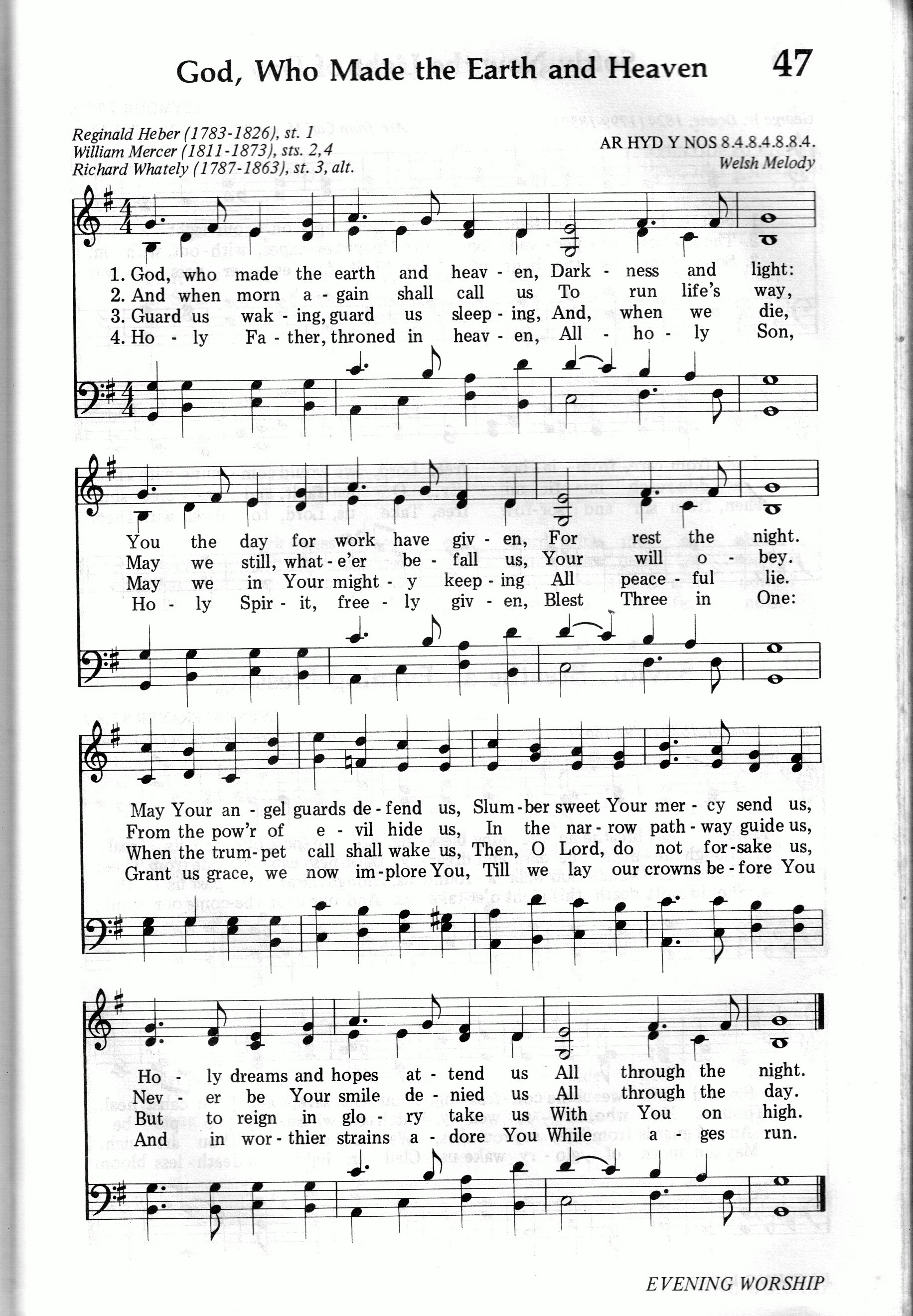047.God, Who Made the Earth and Heaven-695HYMN