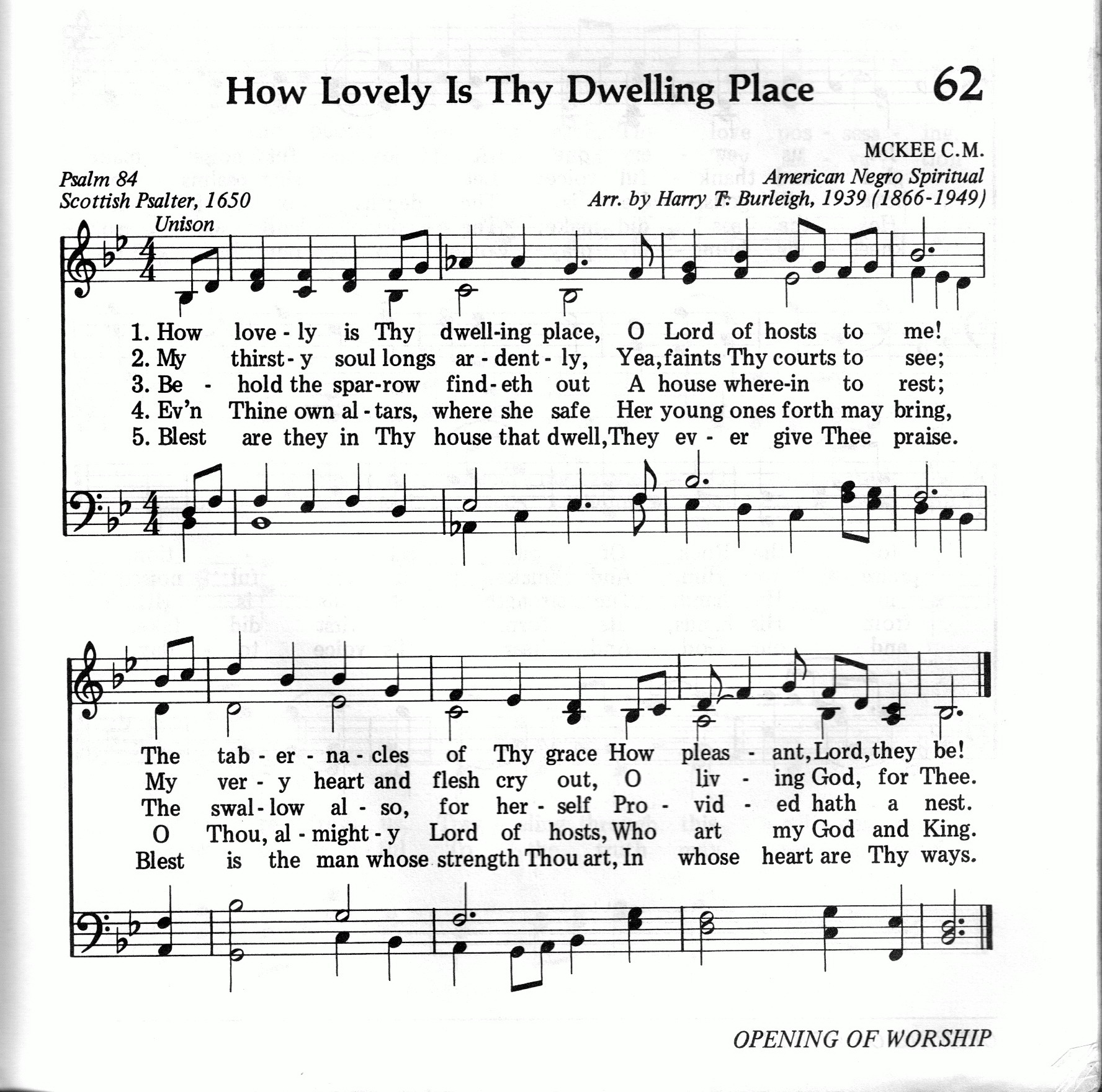 062.How Lovely Is Thy Dwelling Place-695HYMN