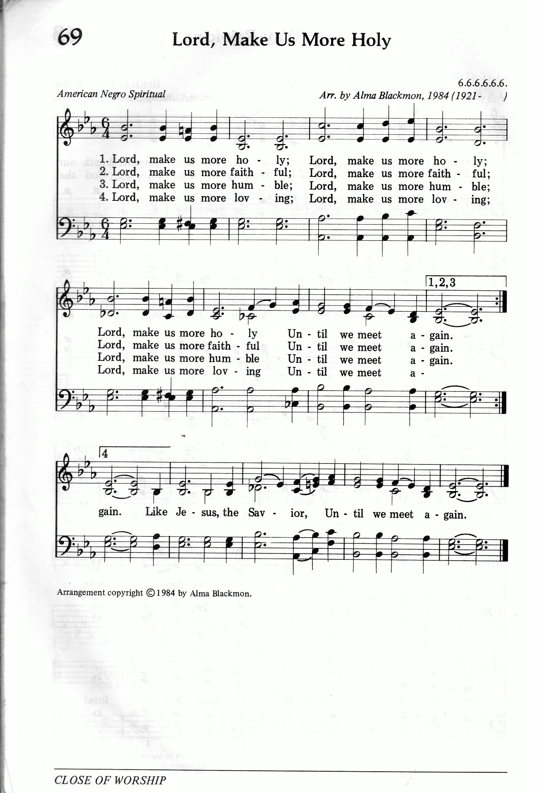 069.Lord, Make Us More Holy-695HYMN