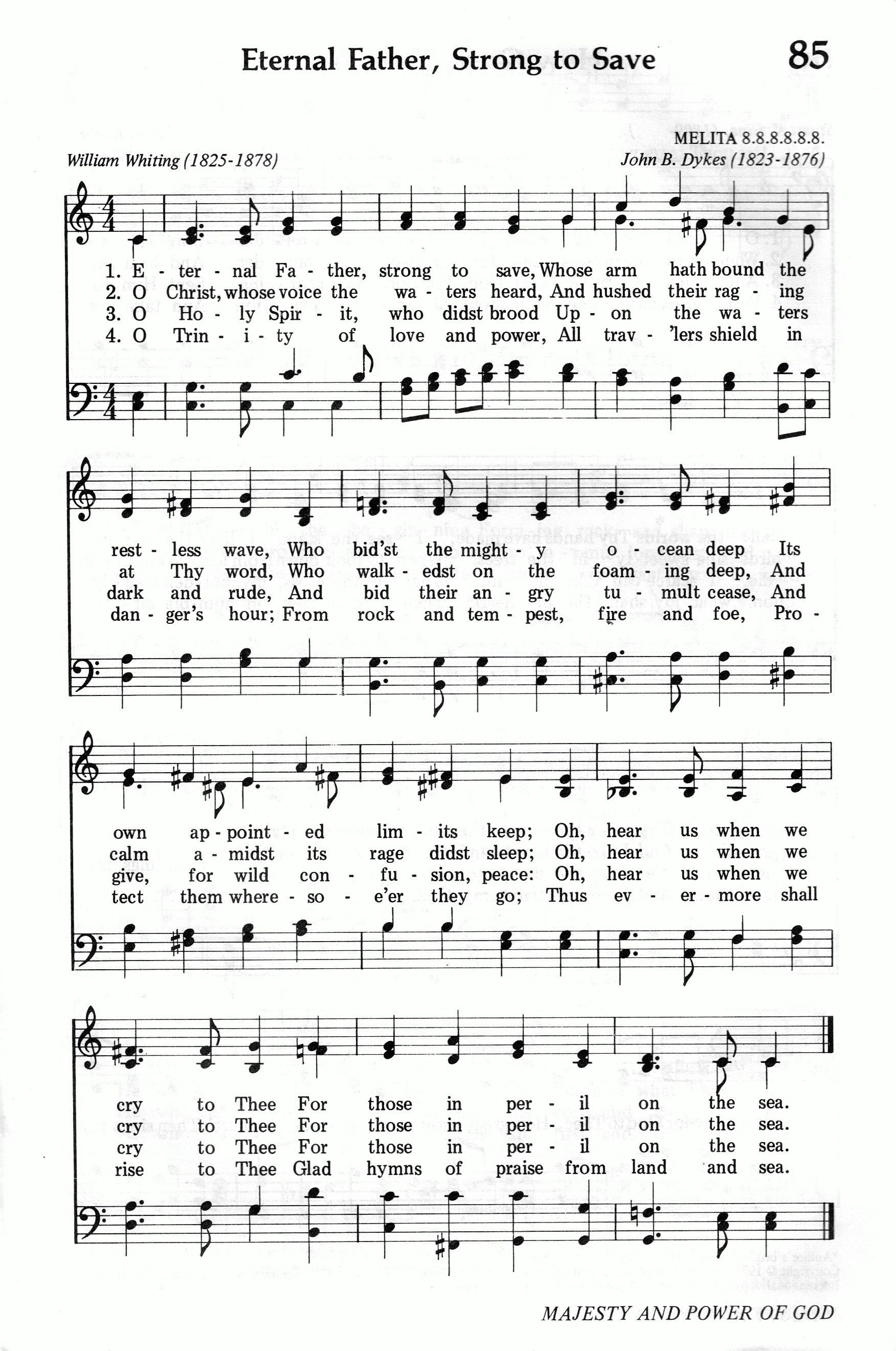 085.Eternal Father Strong to Save-695HYMN