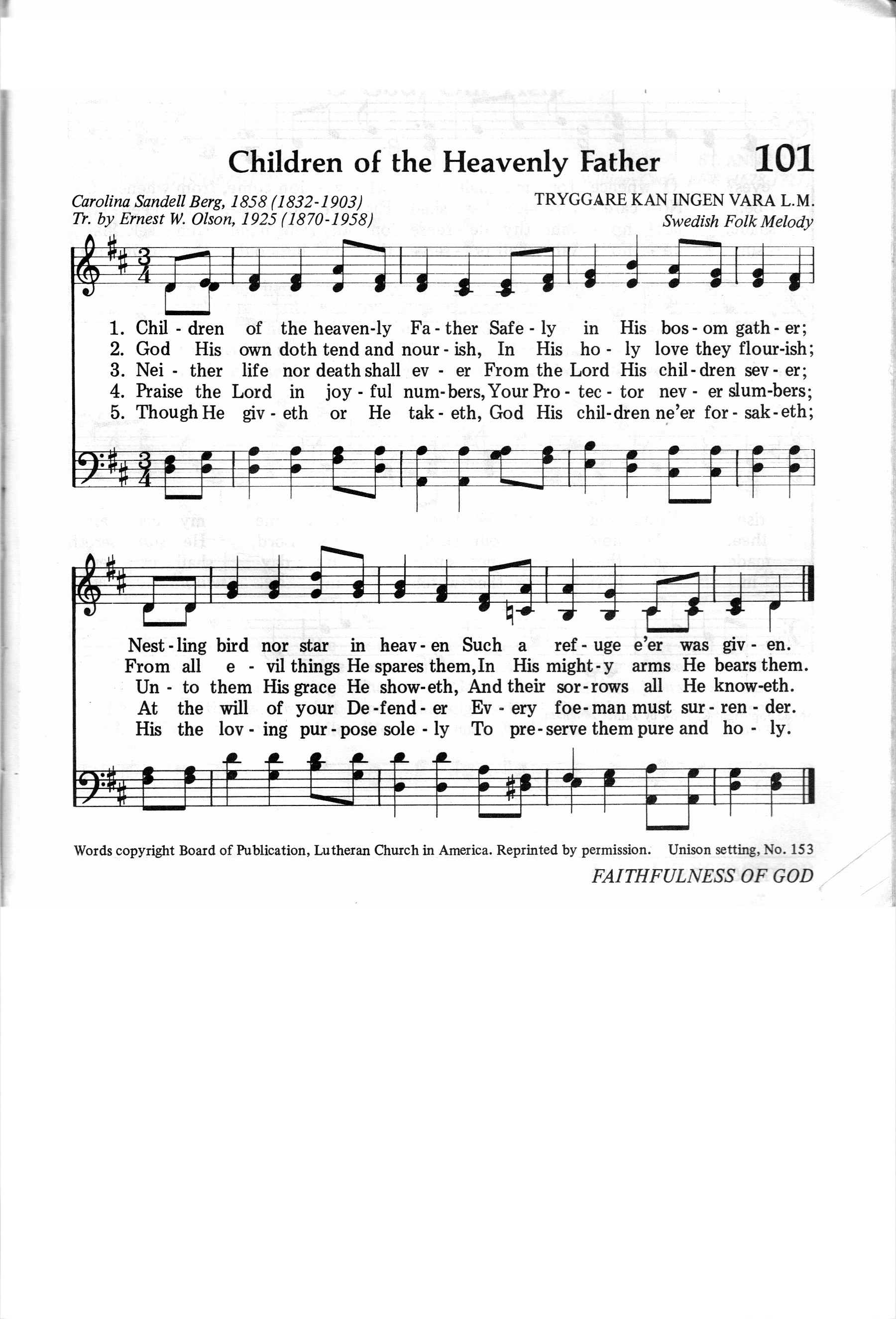 101.Children of the Heavenly Father-695HYMN