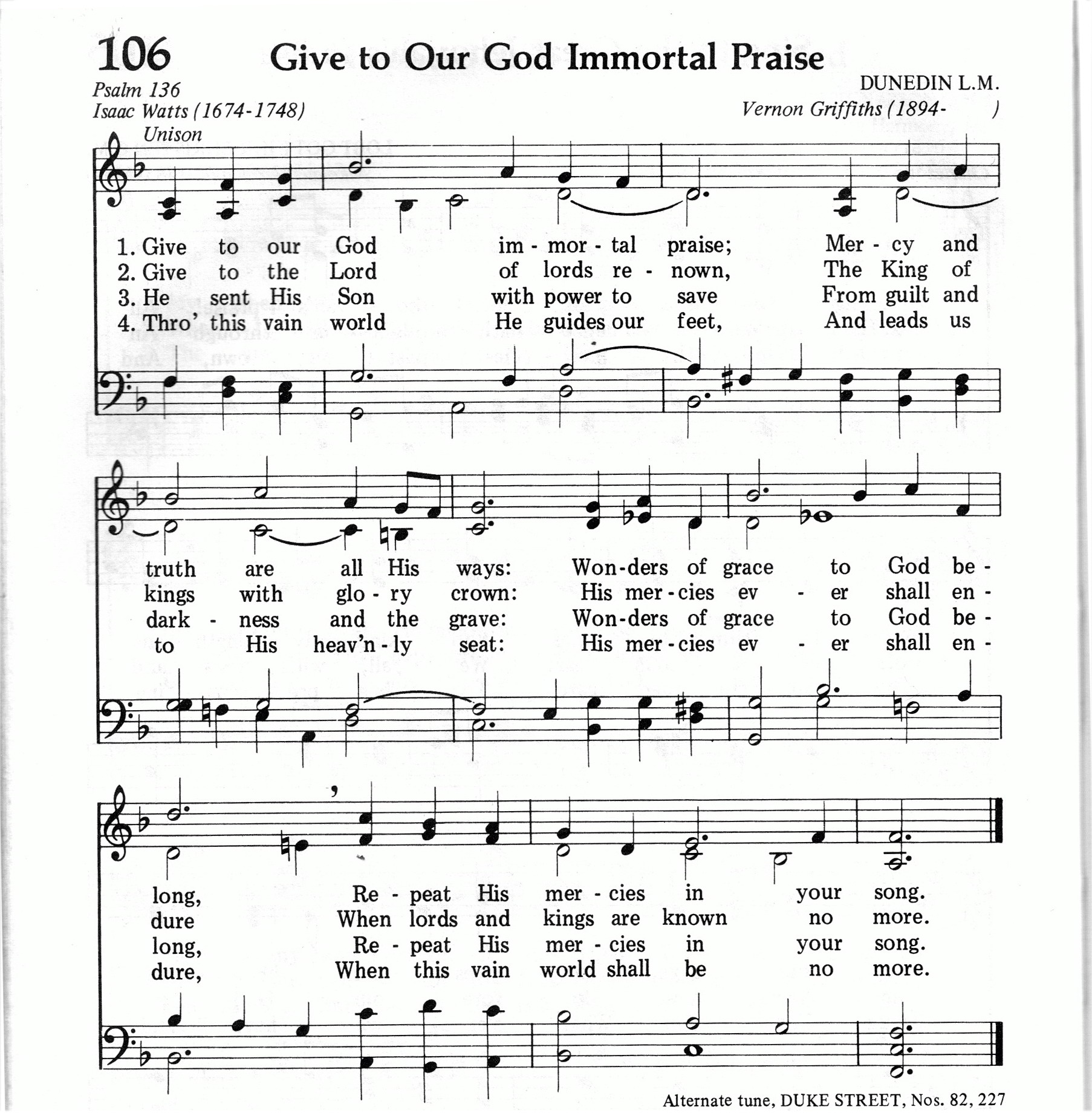 106.Give to Our god Immortal Praise-695HYMN