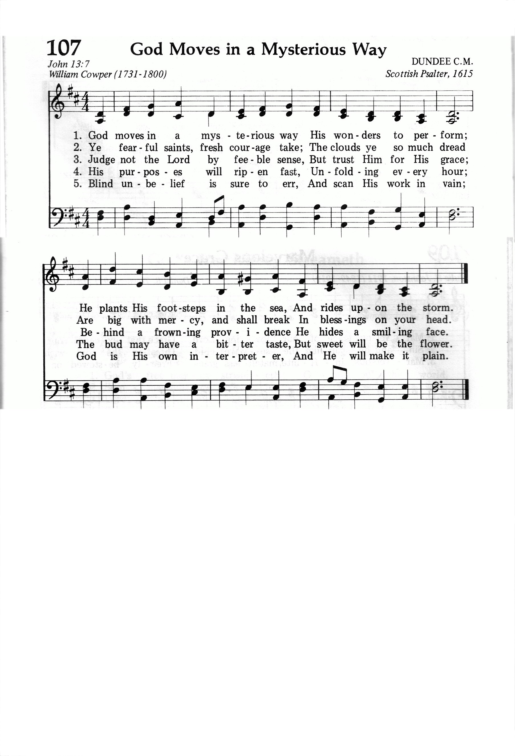 107.God Moves in a Mysterious Way-695HYMN