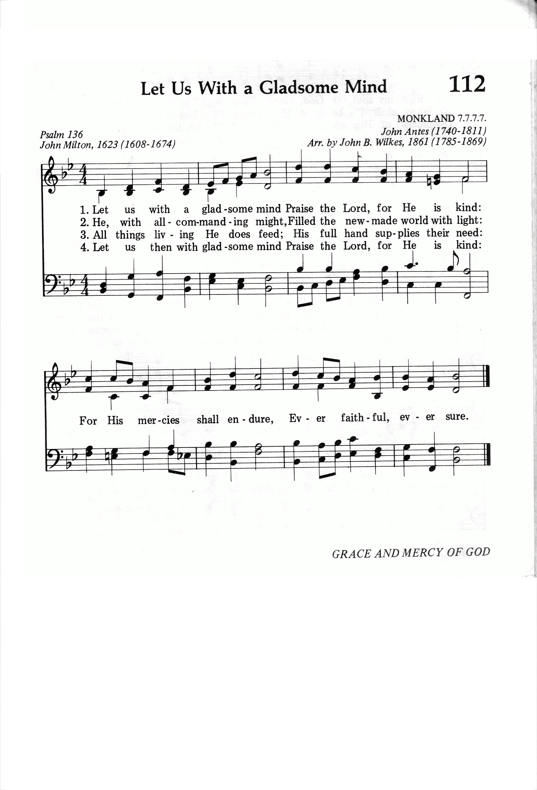 112.Let Us With a Gladsome Mind-695HYMN