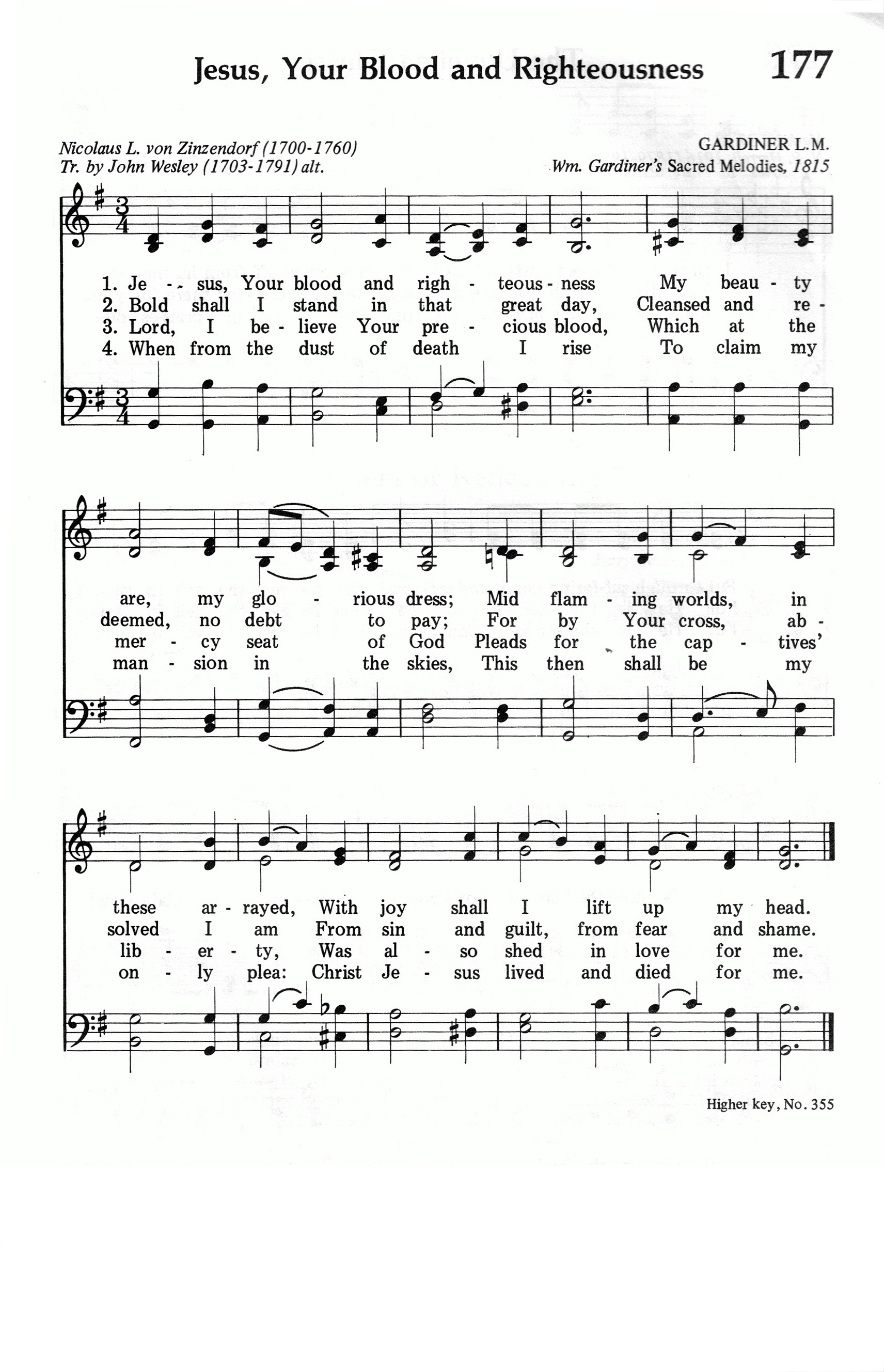 177.Jesus, Your Blood and Righteousness-695HYMN