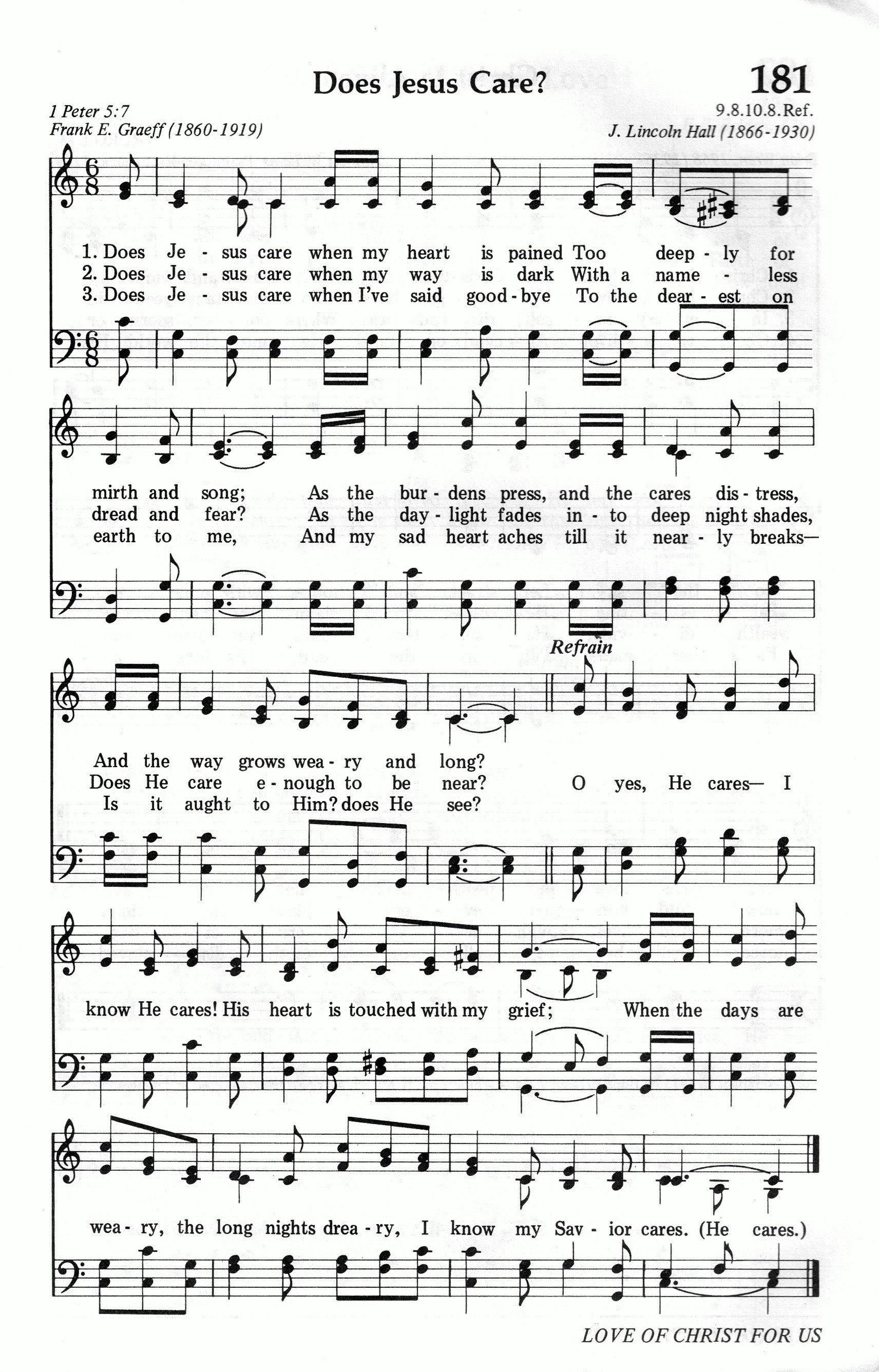 181.Does Jesus Care-695HYMN