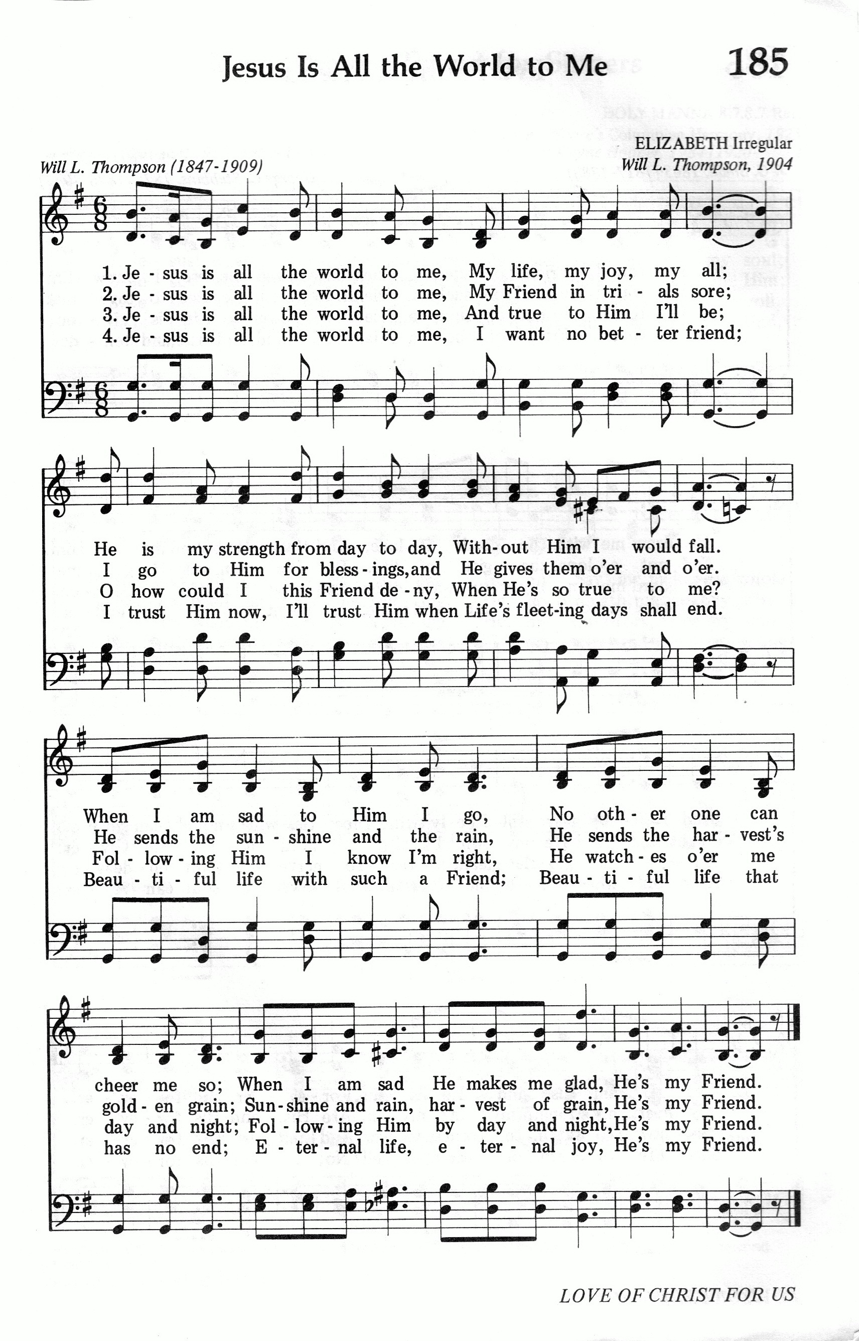 185.Jesus Is All the World to Me-695HYMN