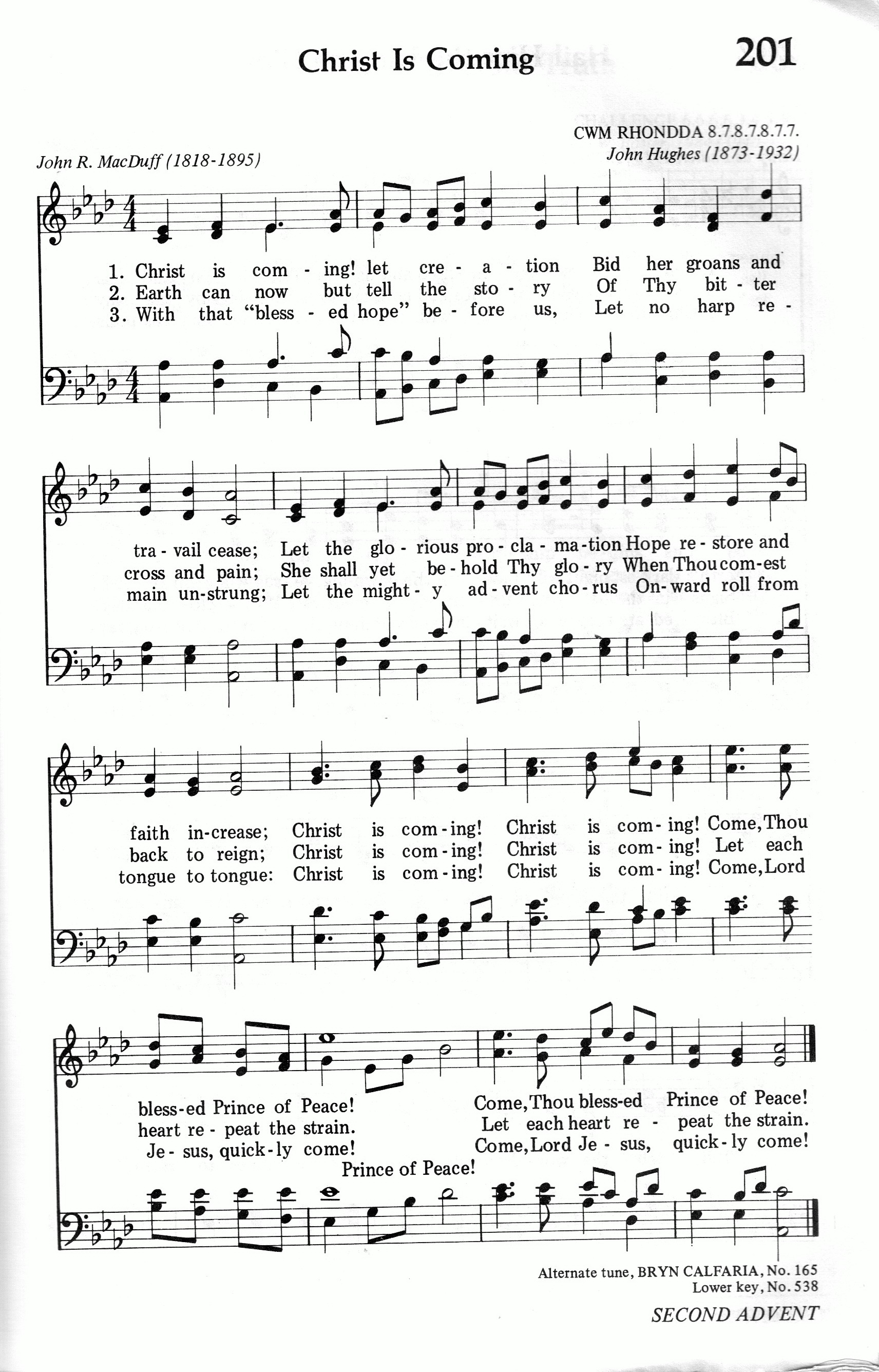 201.Christ Is Coming-695HYMN