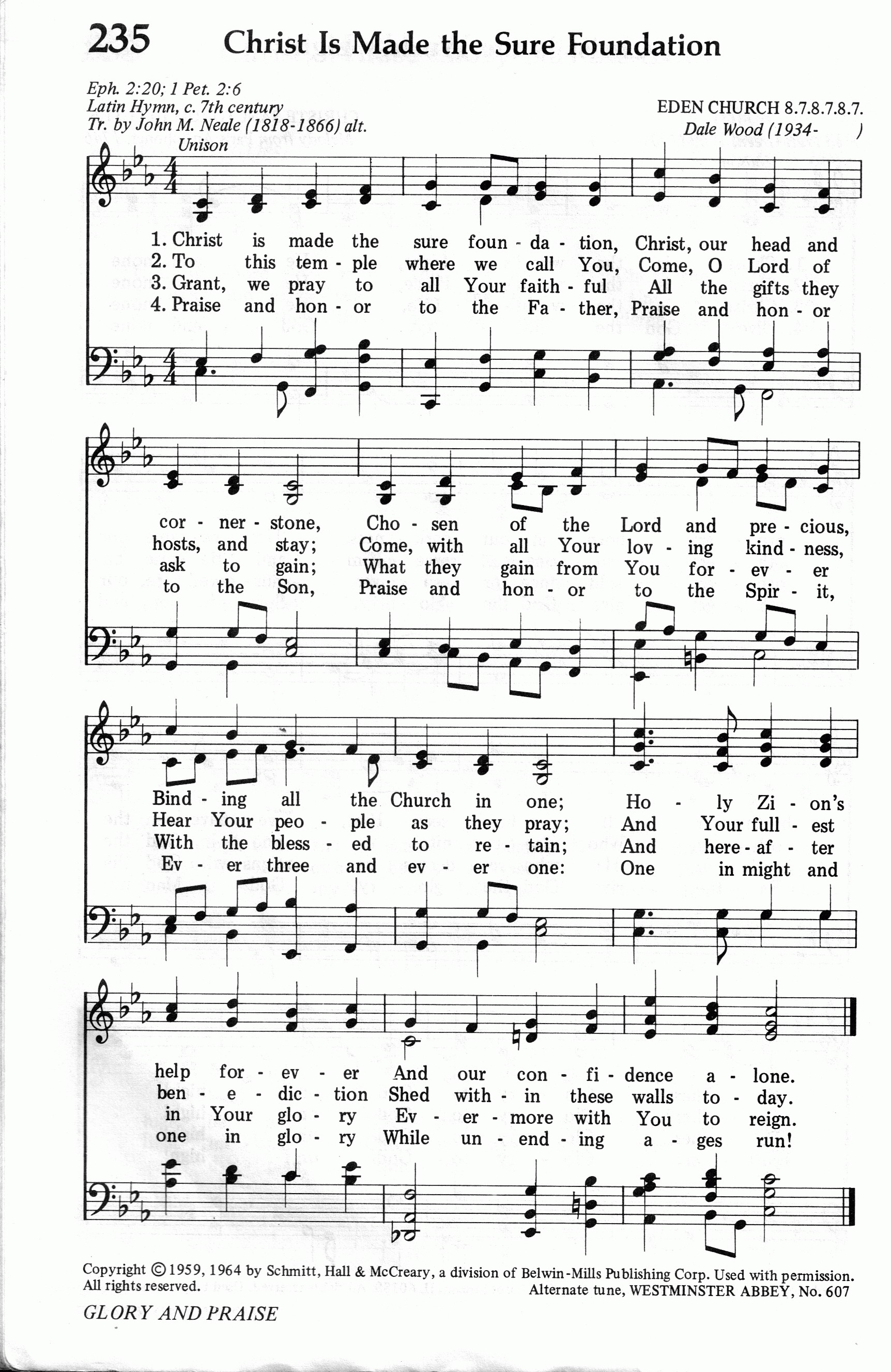 235.Christ Is Made the Sure Foundation-695HYMN