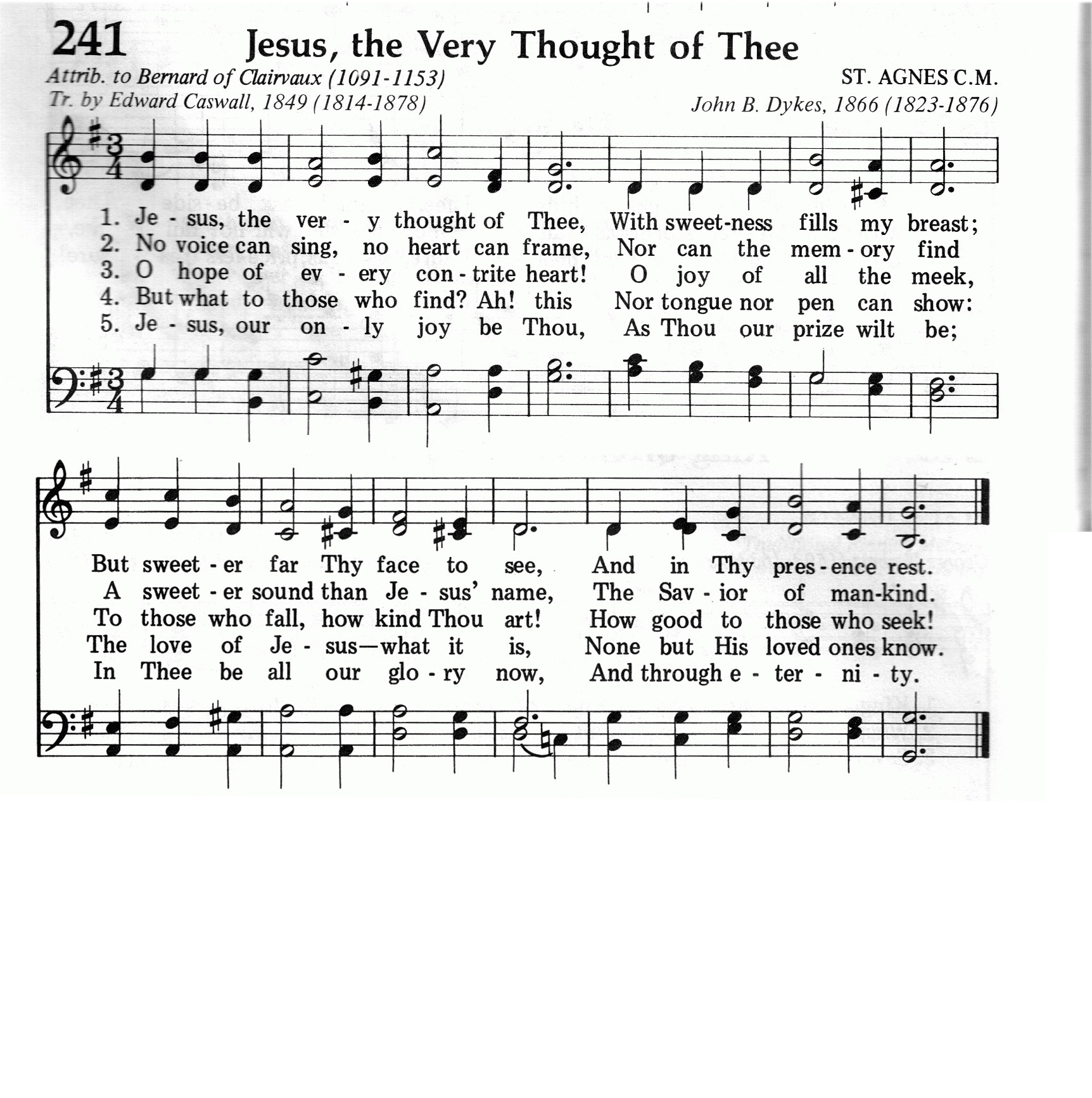 241.Jesus, the Very Thought of Thee-695HYMN