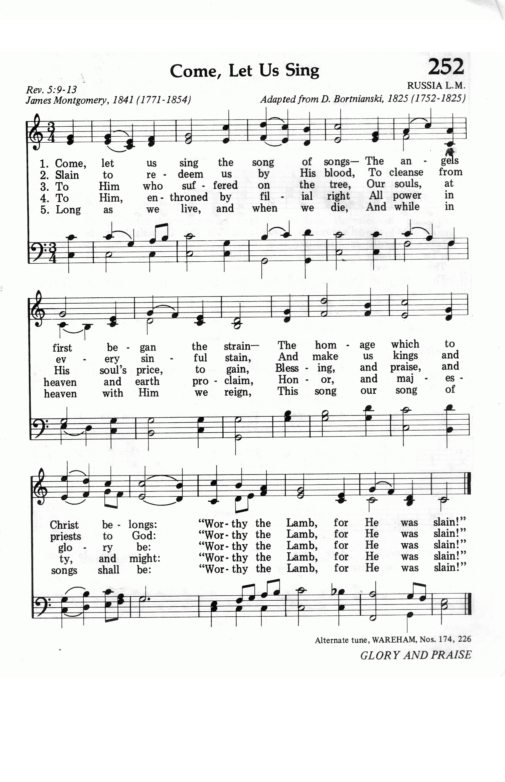 252.Come, Let Us Sing-695HYMN