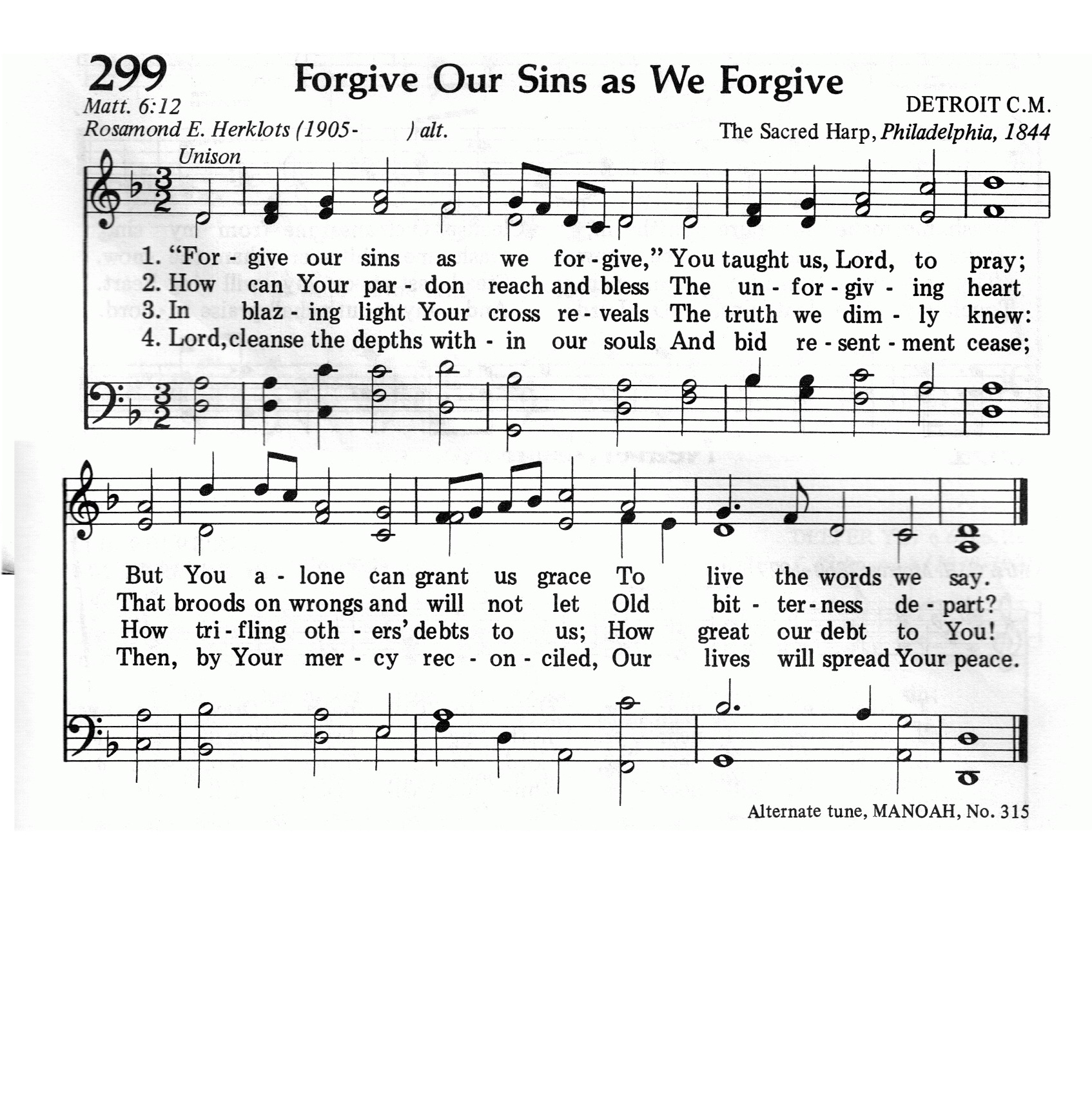 299.Forgive Our Sins as We Forgive-695HYMN