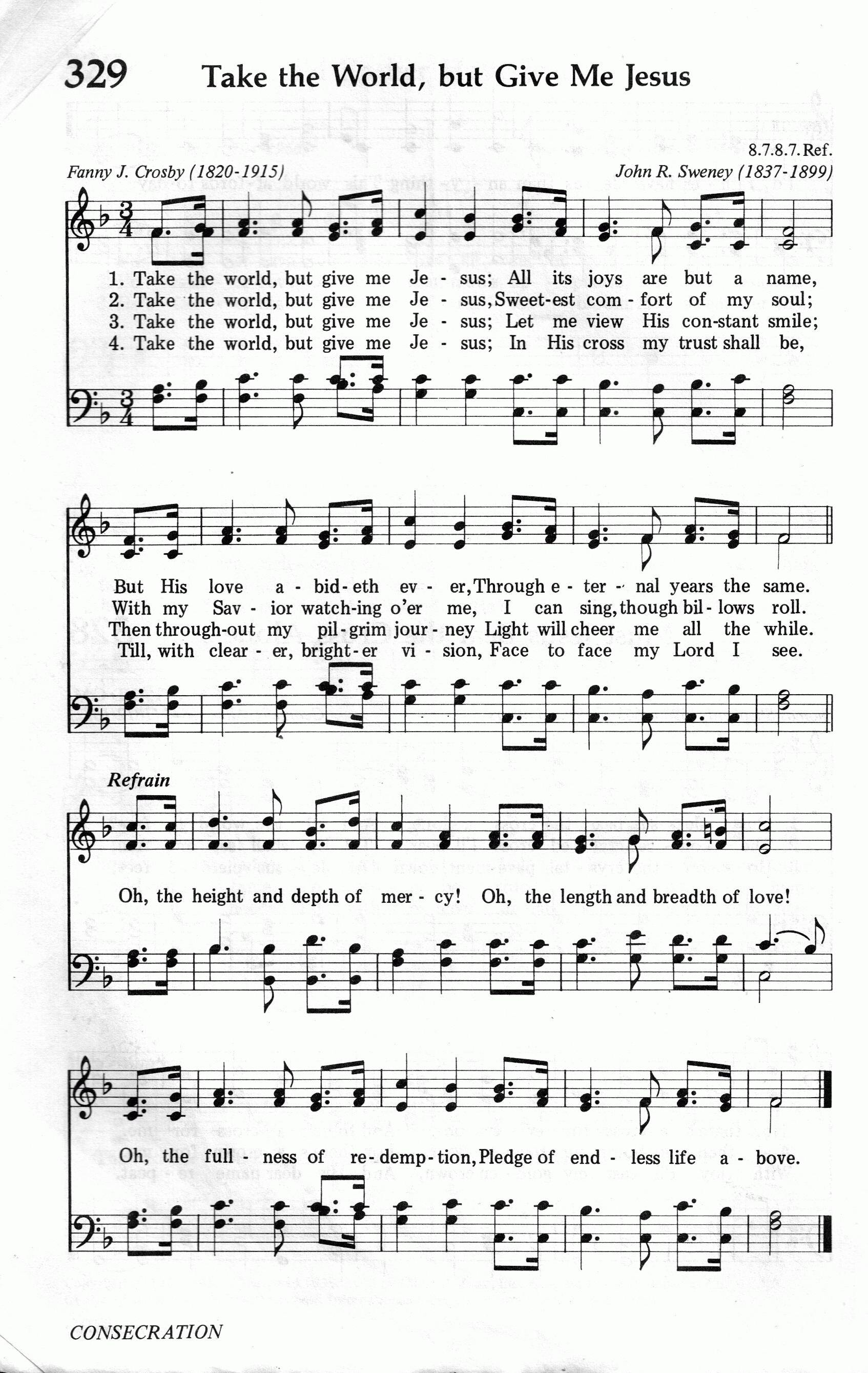 329.Take the World, but Give Me Jesus-695HYMN