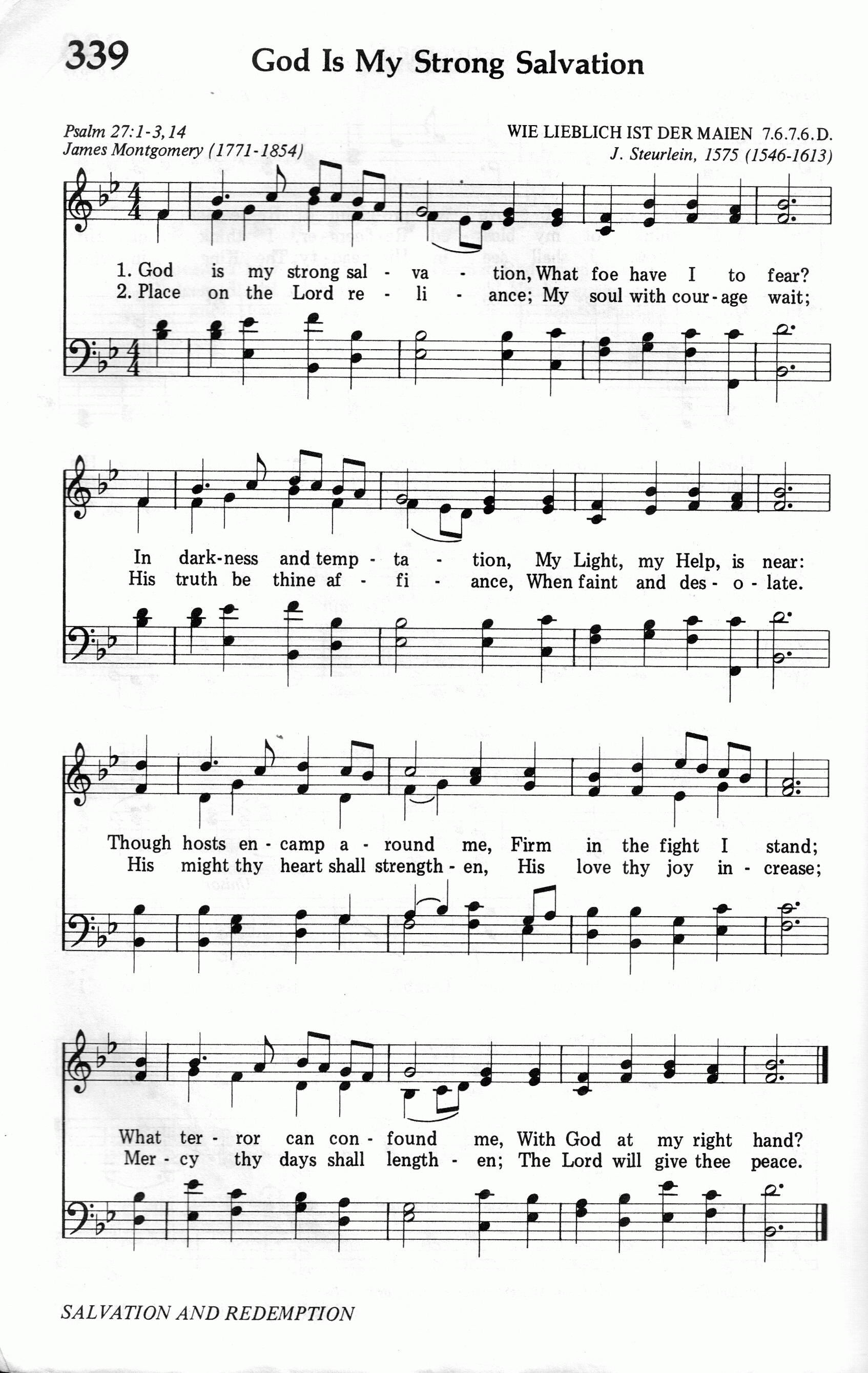 339.God Is My Strong Salvation-695HYMN