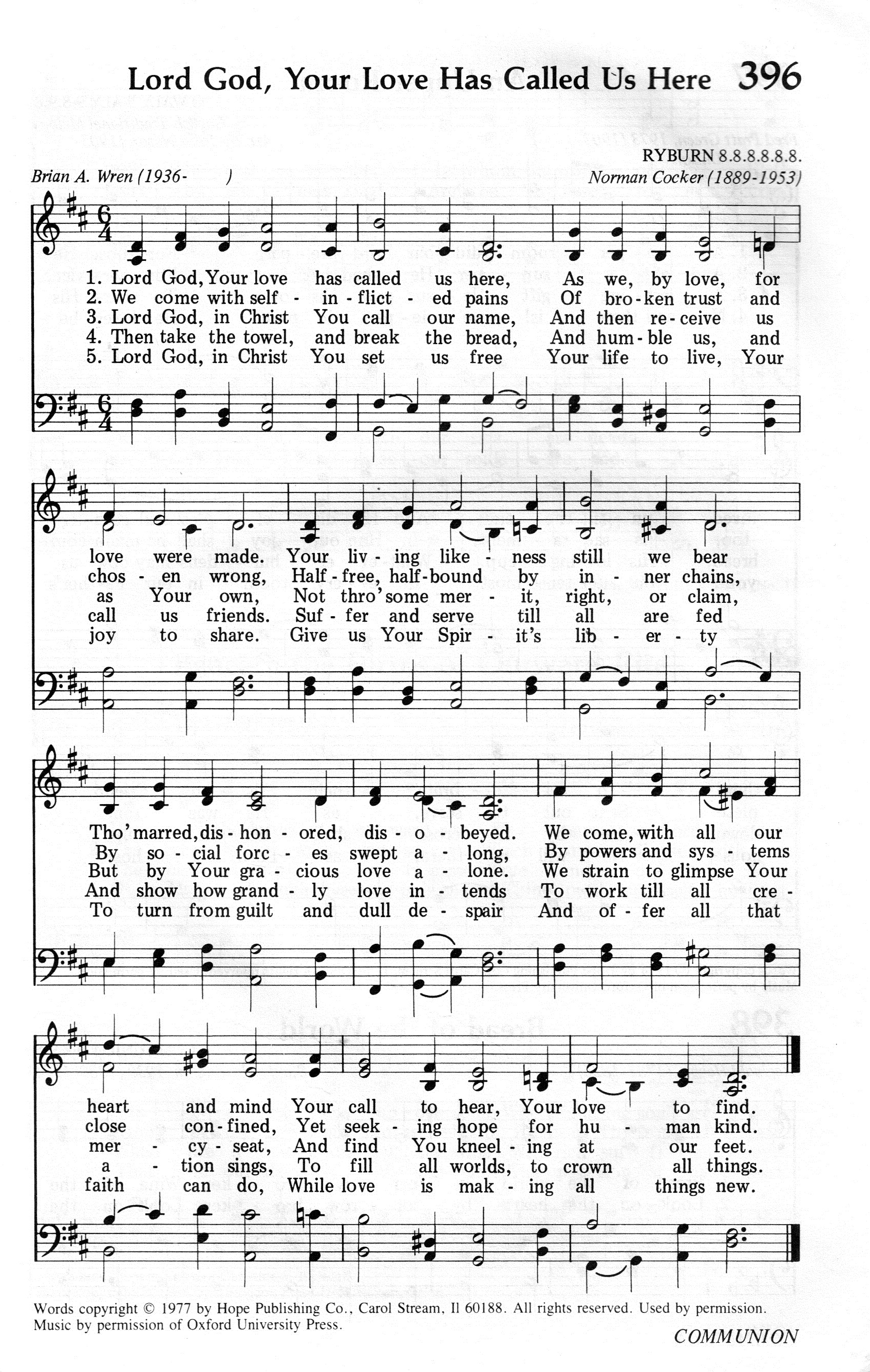 396.Lord God, Your Love Has Called Us Here-695HYMN