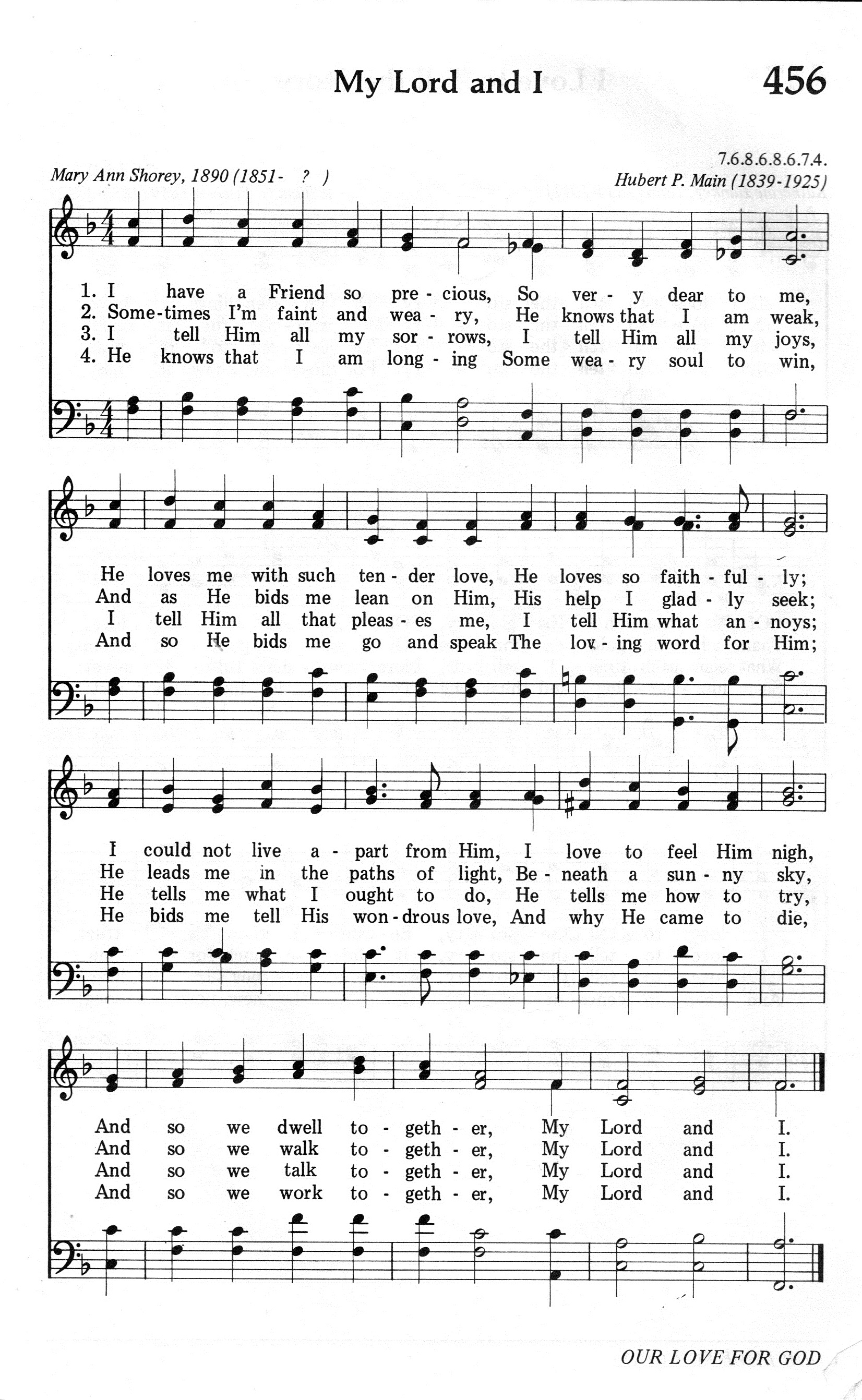 456.My Lord and I-695HYMN