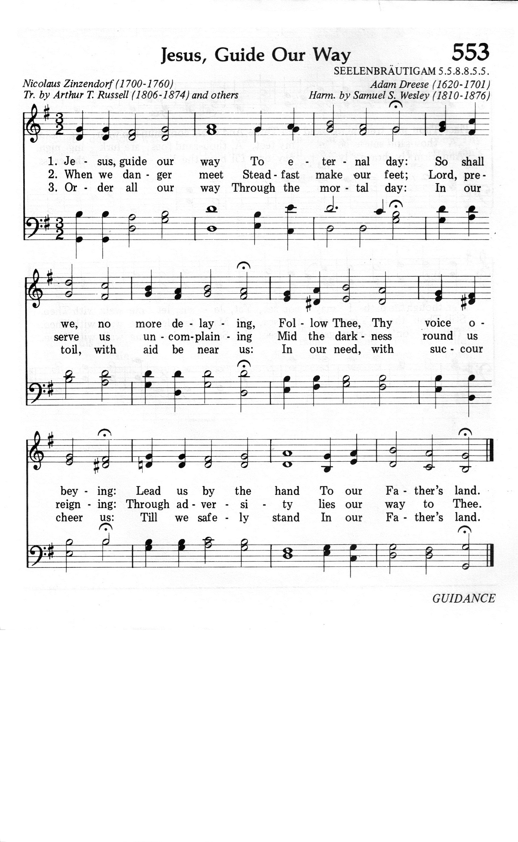 553.Jesus, Guide Our Way-695HYMN