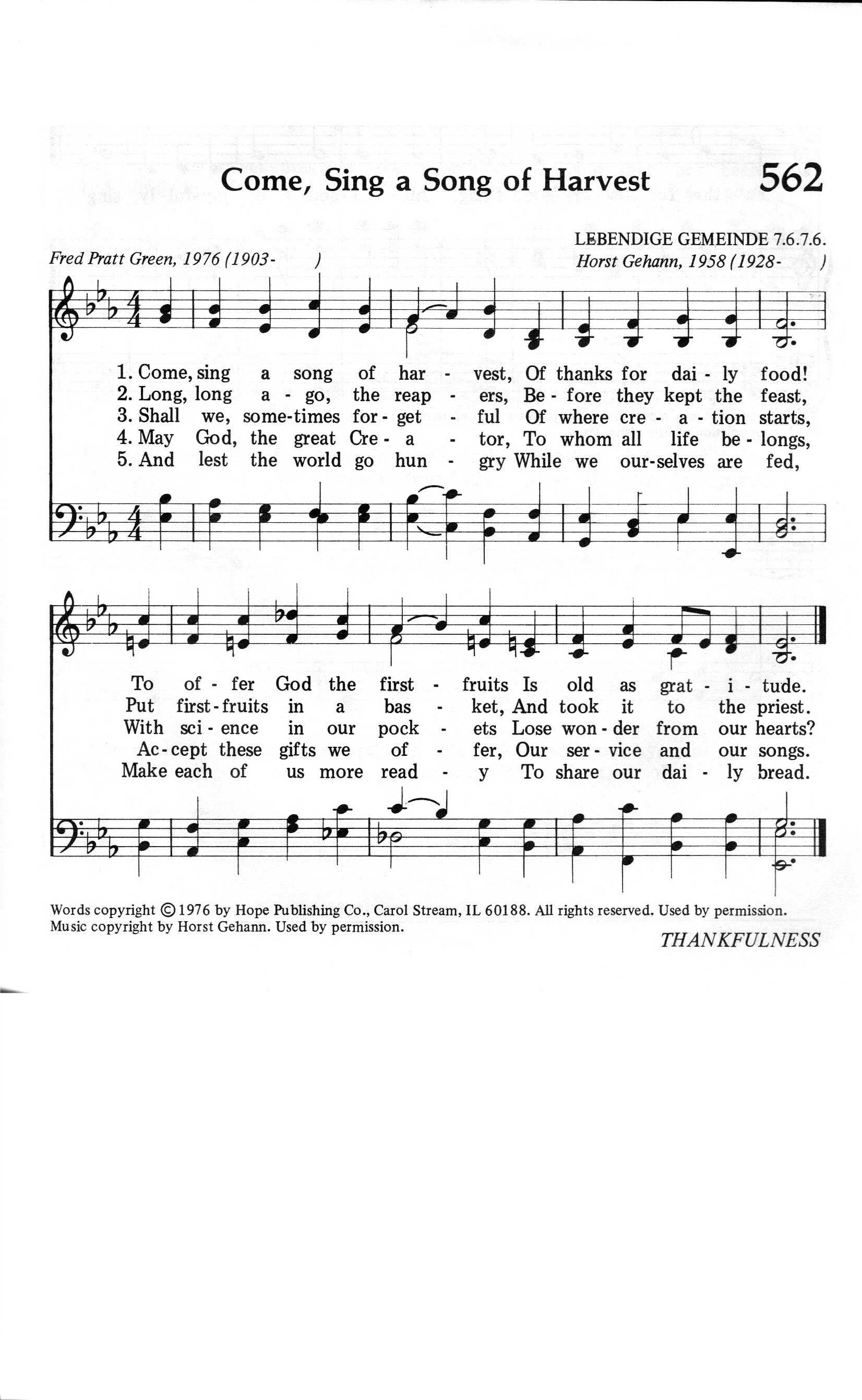 562.Come, Sing a Song of Harvest-695HYMN