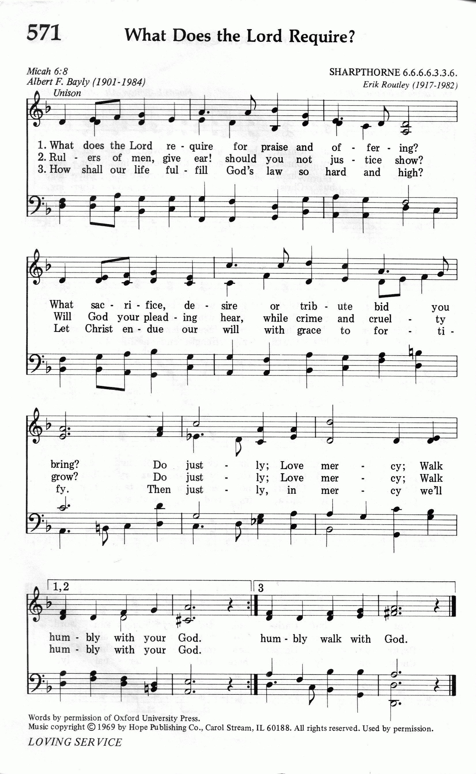 571.What Does the Lord Require-695HYMN