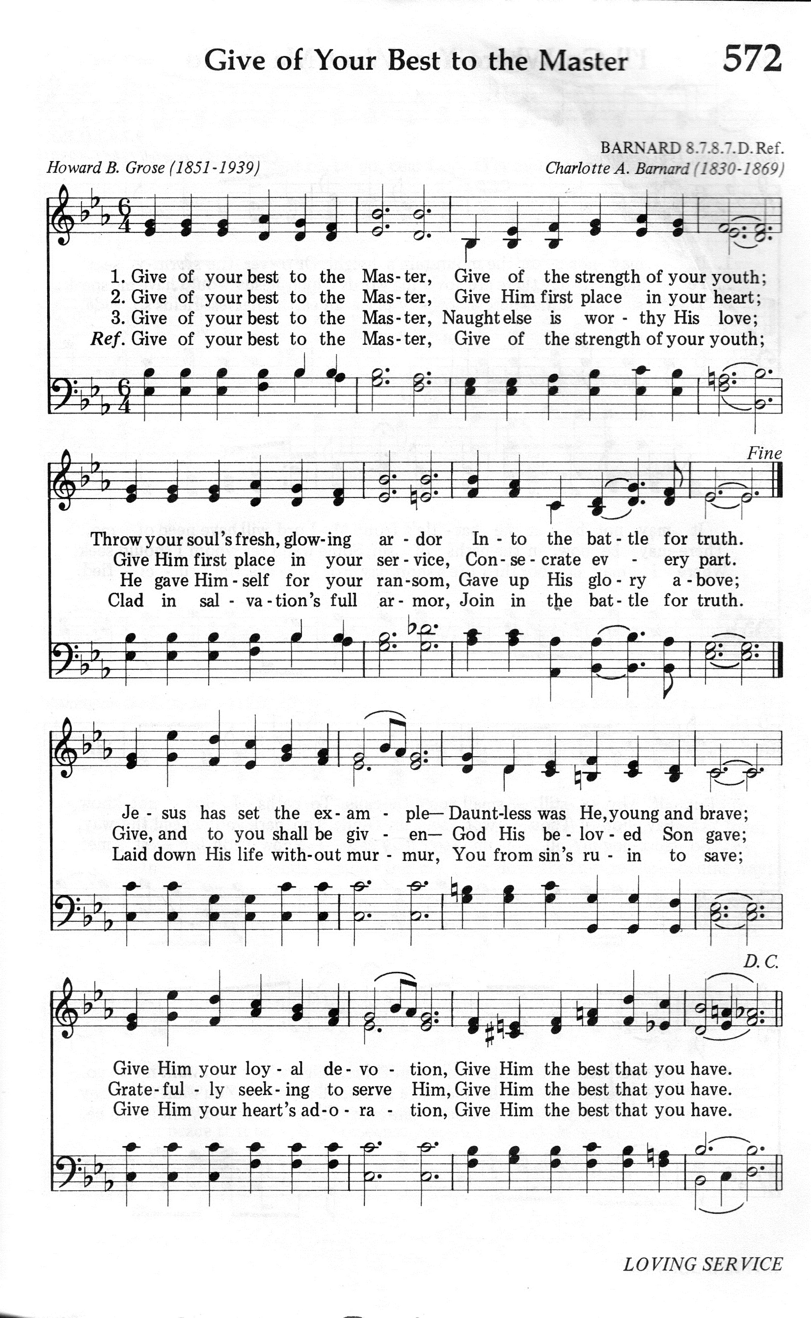 572.Give of Your Best to the Master-695HYMN