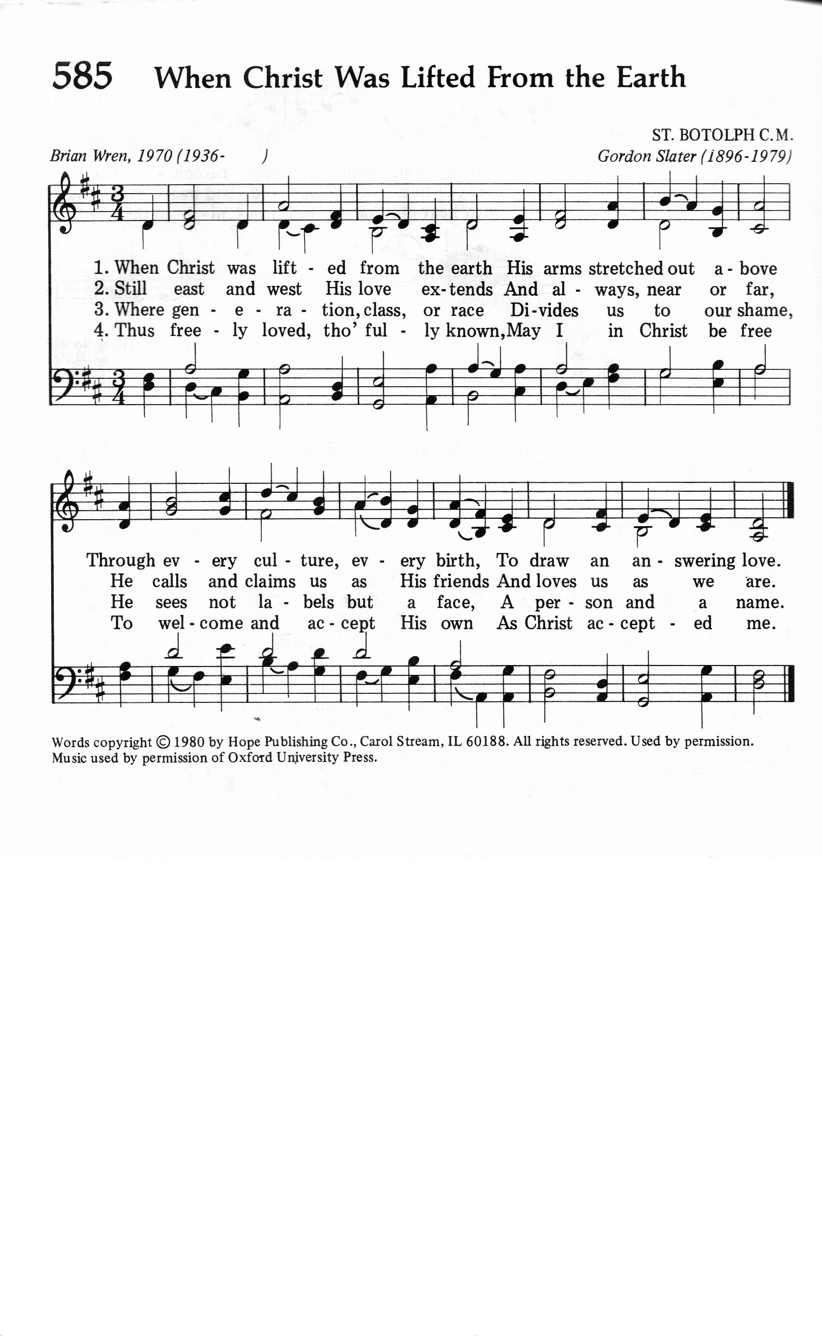 585.When Christ Was Lifted From the Earth-695HYMN