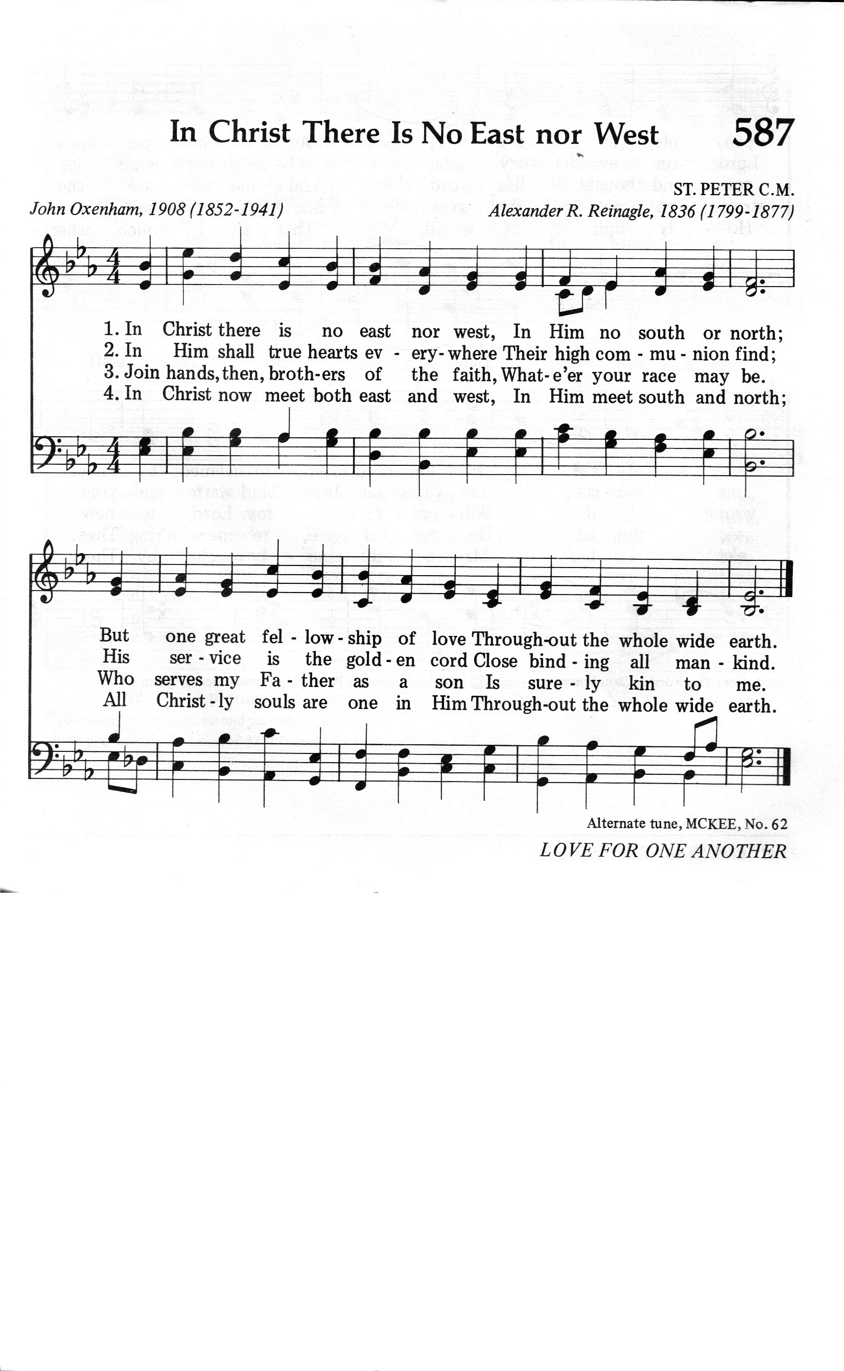 587.In Christ There Is No East nor West-695HYMN