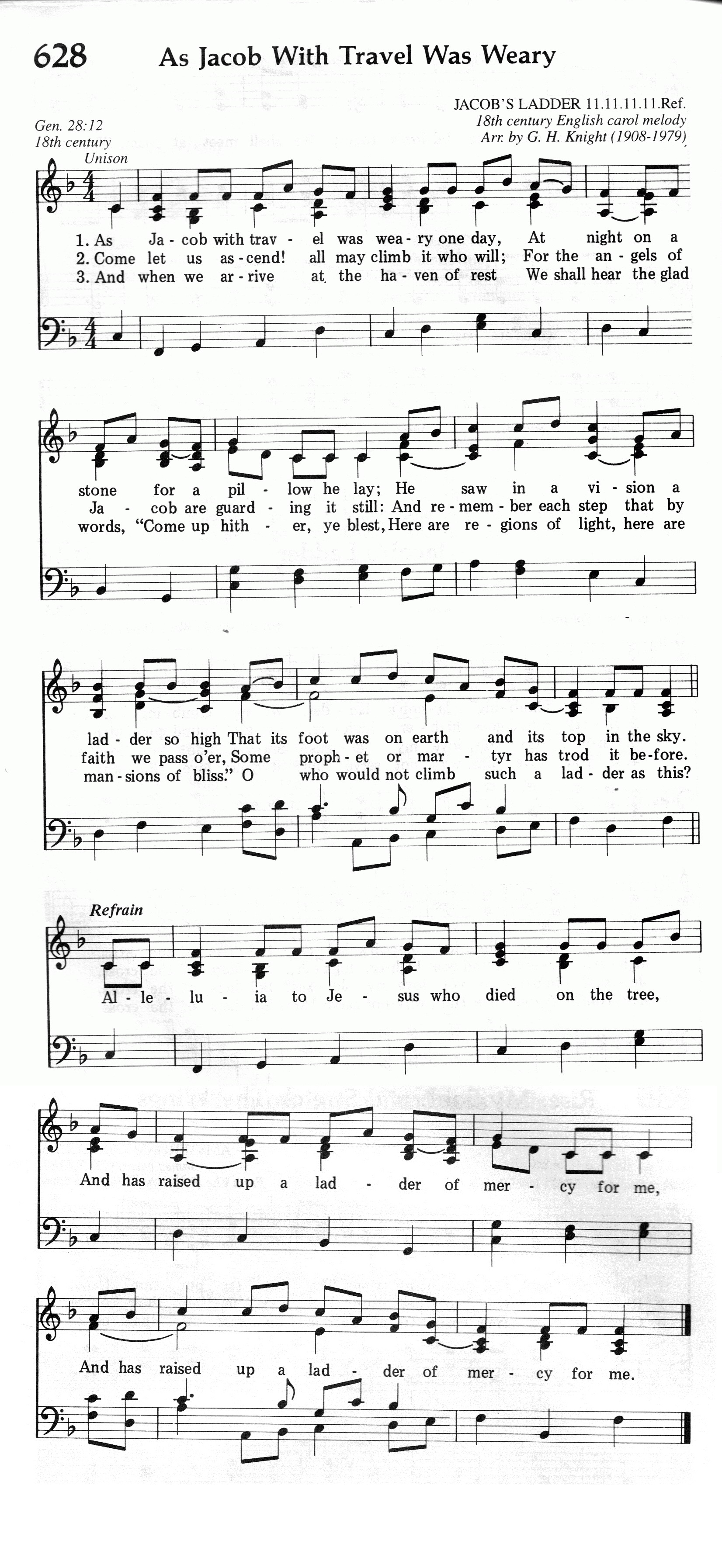 628.As Jacob With Travel Was Weary-695HYMN