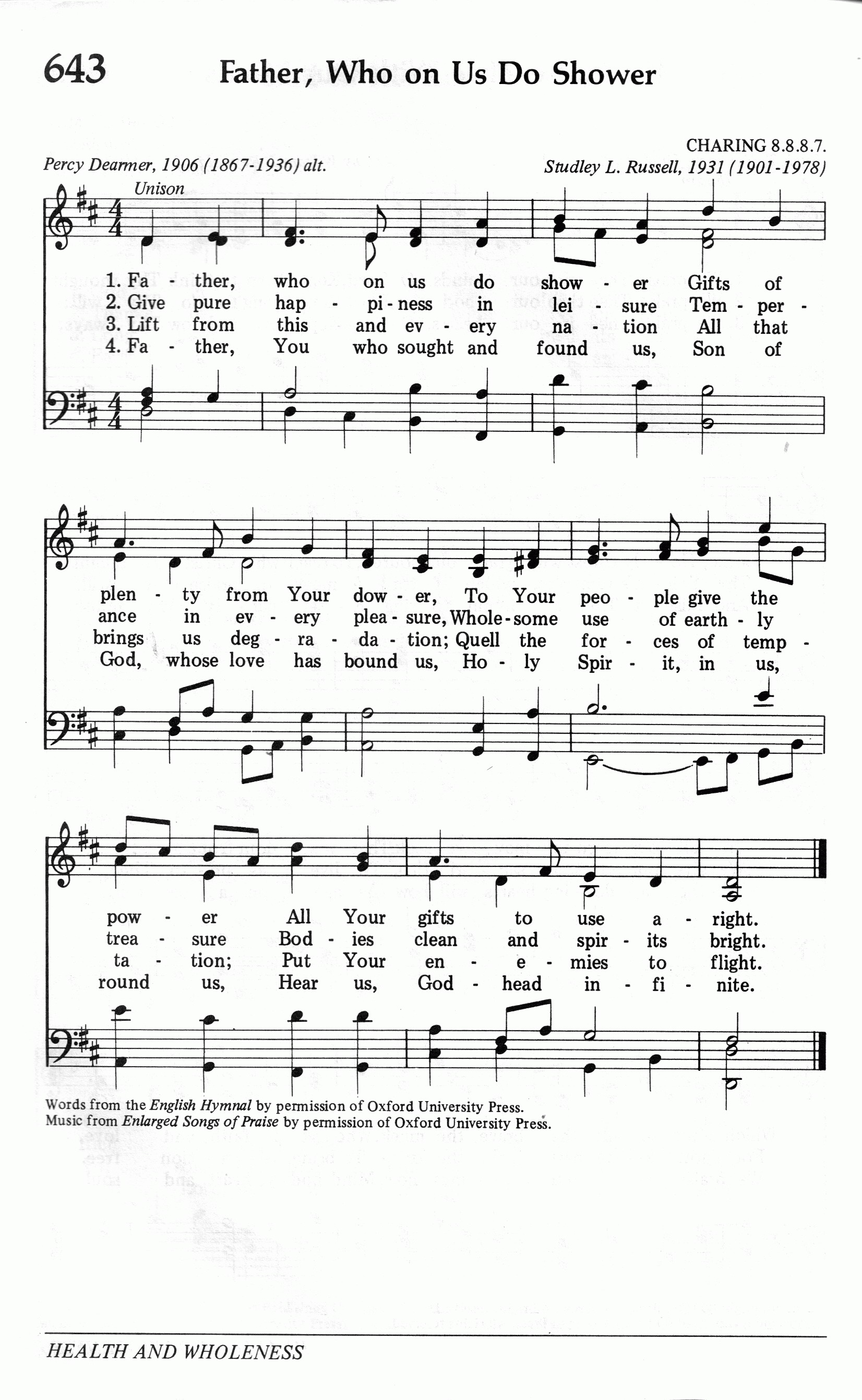 643.Father, Who on Us Do Shower-695HYMN
