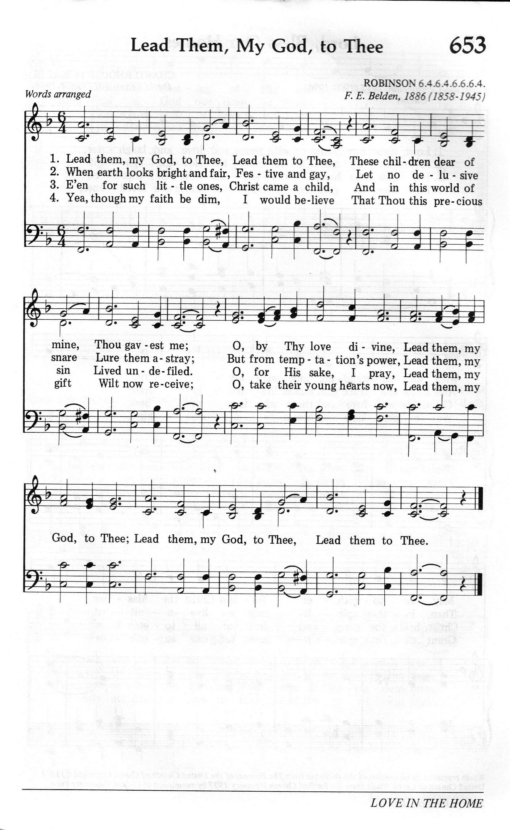 653.Lead Them, My God, to Thee-695HYMN